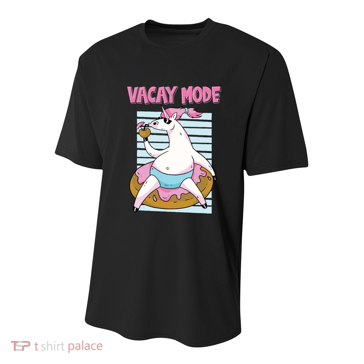 Funny Unicorn Chillin On Donut In Vacay Mode Gift Youth Performance Sprint T-Shirt