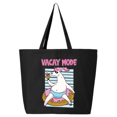 Funny Unicorn Chillin On Donut In Vacay Mode Gift 25L Jumbo Tote