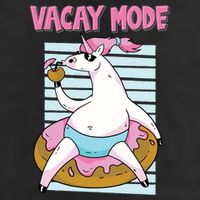 Funny Unicorn Chillin On Donut In Vacay Mode Gift 25L Jumbo Tote