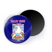 Funny Unicorn Chillin On Donut In Vacay Mode Gift Magnet
