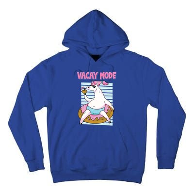 Funny Unicorn Chillin On Donut In Vacay Mode Gift Tall Hoodie