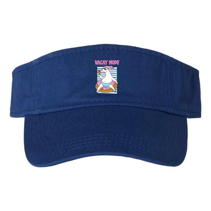 Funny Unicorn Chillin On Donut In Vacay Mode Gift Visor