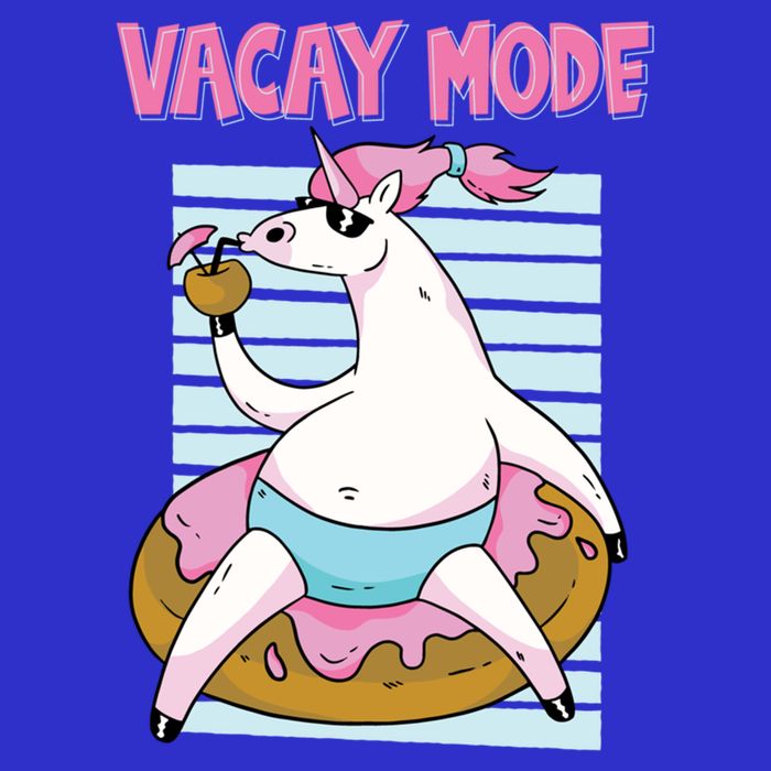 Funny Unicorn Chillin On Donut In Vacay Mode Gift Visor