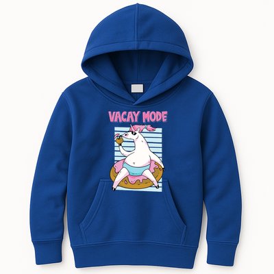 Funny Unicorn Chillin On Donut In Vacay Mode Gift Kids Hoodie