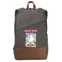 Funny Unicorn Chillin On Donut In Vacay Mode Gift Cotton Canvas Backpack