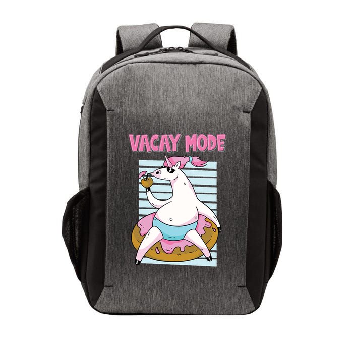 Funny Unicorn Chillin On Donut In Vacay Mode Gift Vector Backpack