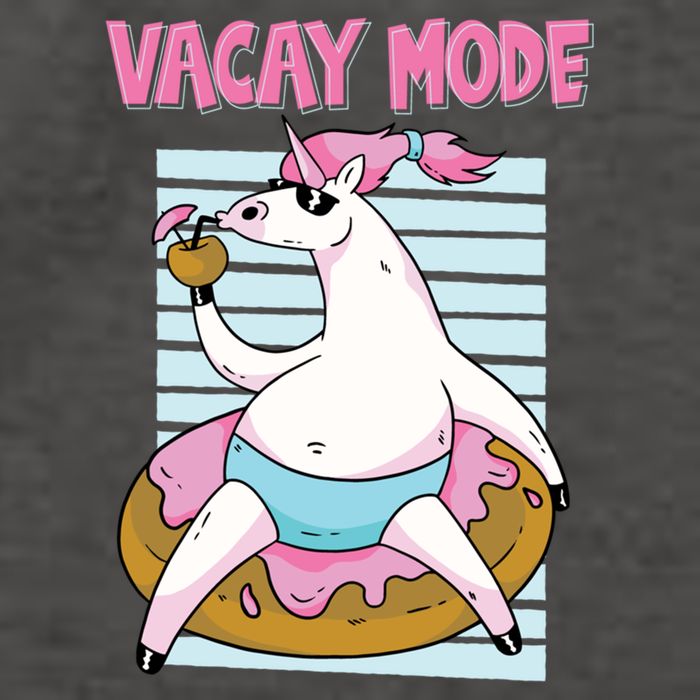 Funny Unicorn Chillin On Donut In Vacay Mode Gift Vector Backpack