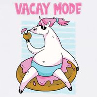 Funny Unicorn Chillin On Donut In Vacay Mode Gift Garment-Dyed Sweatshirt