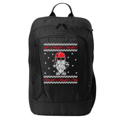 Funny Ugly Christmas Biker Gnome Motorcycle Lover Gift Xmas Gift City Backpack