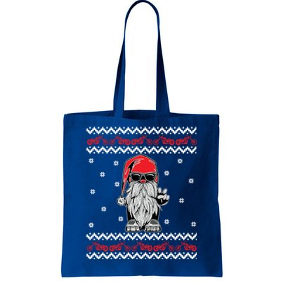 Funny Ugly Christmas Biker Gnome Motorcycle Lover Gift Xmas Gift Tote Bag