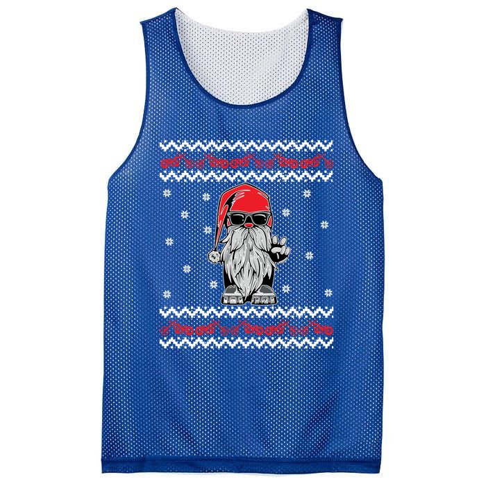 Funny Ugly Christmas Biker Gnome Motorcycle Lover Gift Xmas Gift Mesh Reversible Basketball Jersey Tank