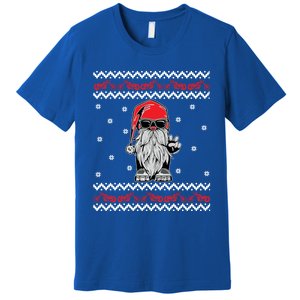 Funny Ugly Christmas Biker Gnome Motorcycle Lover Gift Xmas Gift Premium T-Shirt