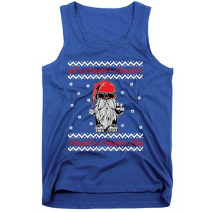 Funny Ugly Christmas Biker Gnome Motorcycle Lover Gift Xmas Gift Tank Top