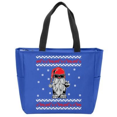 Funny Ugly Christmas Biker Gnome Motorcycle Lover Gift Xmas Gift Zip Tote Bag