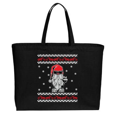 Funny Ugly Christmas Biker Gnome Motorcycle Lover Gift Xmas Gift Cotton Canvas Jumbo Tote