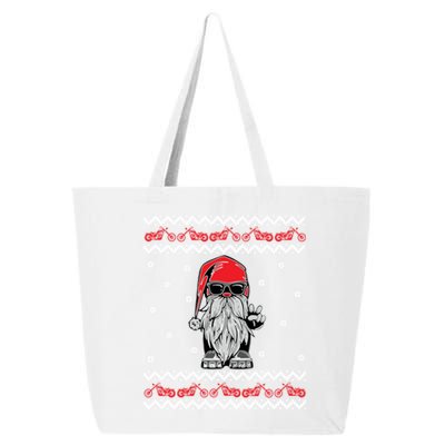 Funny Ugly Christmas Biker Gnome Motorcycle Lover Gift Xmas Gift 25L Jumbo Tote