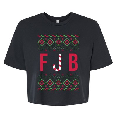 FJB Ugly Christmas Sweater Bella+Canvas Jersey Crop Tee