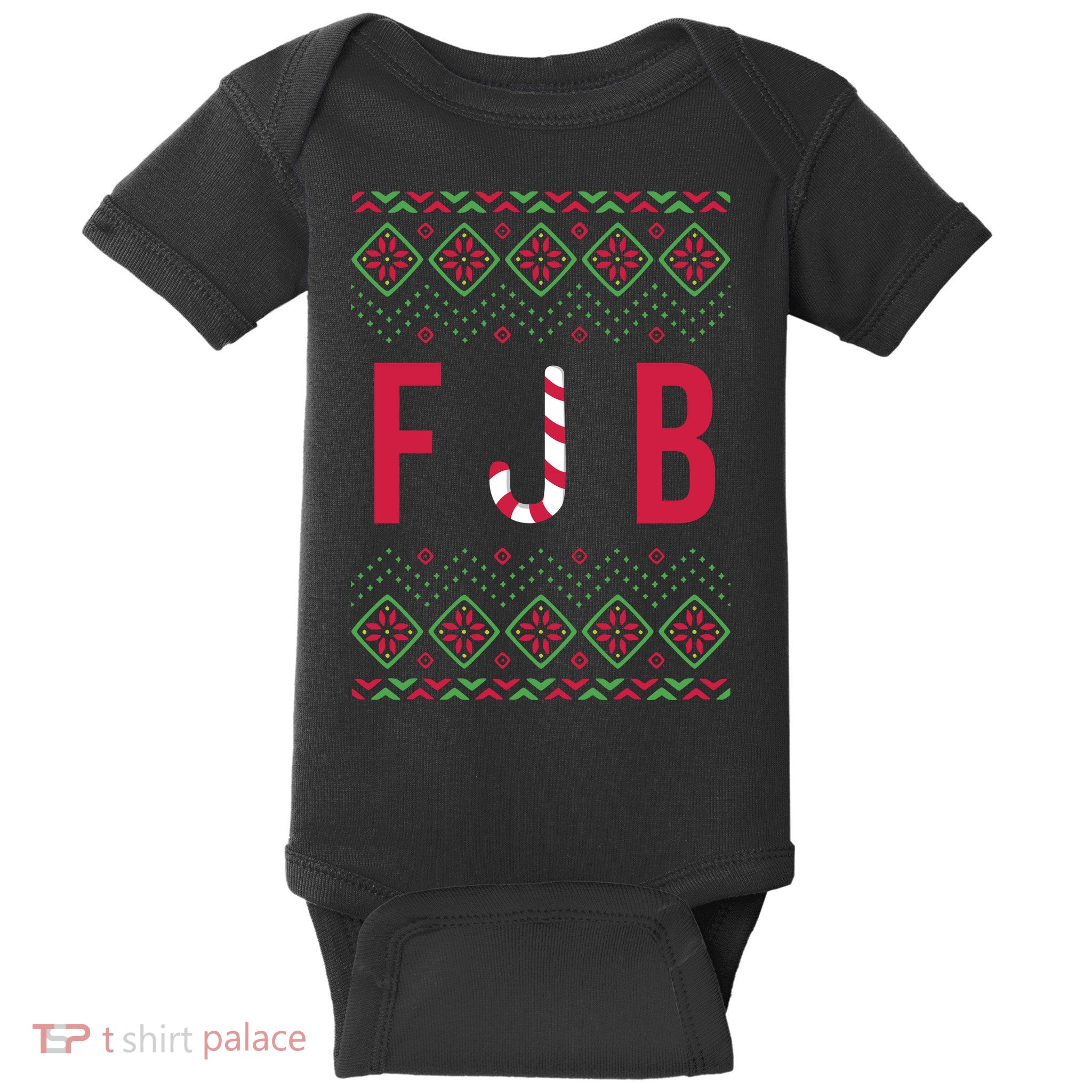 FJB Ugly Christmas Sweater Baby Bodysuit