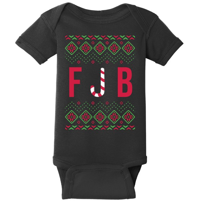 FJB Ugly Christmas Sweater Baby Bodysuit