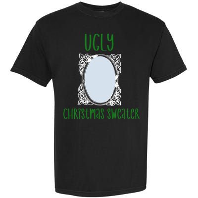 Funny Ugly Christmas Sweater With Mirror Garment-Dyed Heavyweight T-Shirt