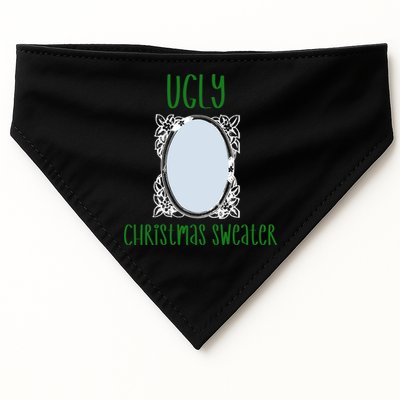 Funny Ugly Christmas Sweater With Mirror USA-Made Doggie Bandana