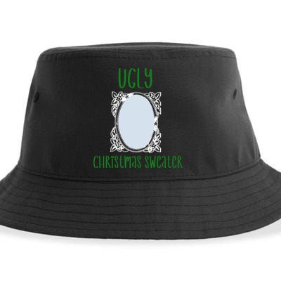 Funny Ugly Christmas Sweater With Mirror Sustainable Bucket Hat