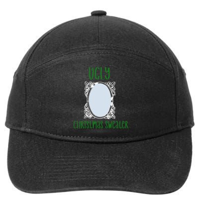 Funny Ugly Christmas Sweater With Mirror 7-Panel Snapback Hat