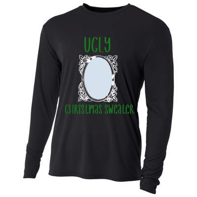 Funny Ugly Christmas Sweater With Mirror Cooling Performance Long Sleeve Crew