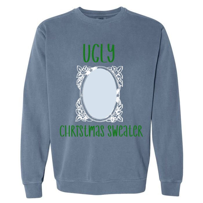 Funny Ugly Christmas Sweater With Mirror Garment-Dyed Sweatshirt