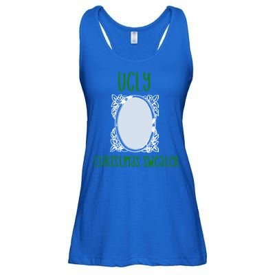 Funny Ugly Christmas Sweater With Mirror Ladies Essential Flowy Tank