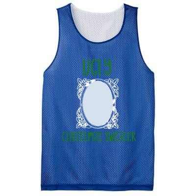 Funny Ugly Christmas Sweater With Mirror Mesh Reversible Basketball Jersey Tank