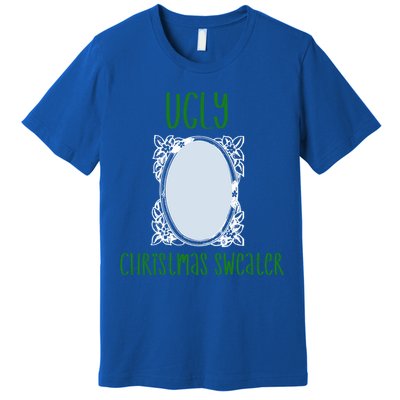 Funny Ugly Christmas Sweater With Mirror Premium T-Shirt