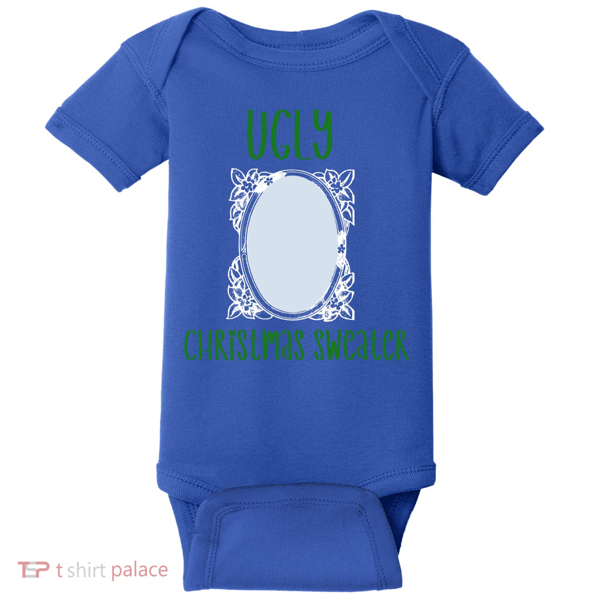 Funny Ugly Christmas Sweater With Mirror Baby Bodysuit