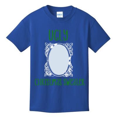 Funny Ugly Christmas Sweater With Mirror Kids T-Shirt