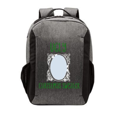 Funny Ugly Christmas Sweater With Mirror Vector Backpack