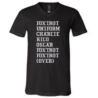 Foxtrot Uniform Charlie Kilo Oscar Over V-Neck T-Shirt