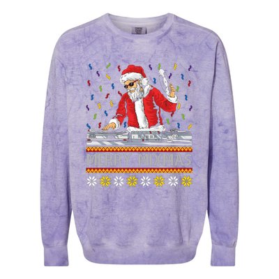 Five Ugly Christmas Sweaters For Djs Colorblast Crewneck Sweatshirt