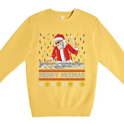 Five Ugly Christmas Sweaters For Djs Premium Crewneck Sweatshirt