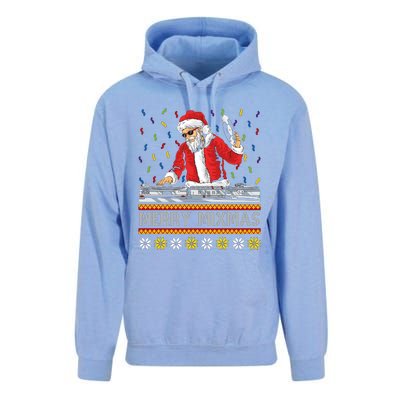 Five Ugly Christmas Sweaters For Djs Unisex Surf Hoodie