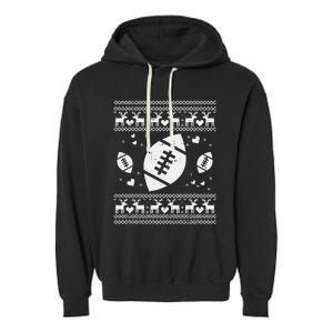 Football Ugly Christmas Sweater Ball Sport Player Boy Gift Garment-Dyed Fleece Hoodie