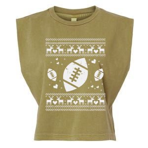 Football Ugly Christmas Sweater Ball Sport Player Boy Gift Garment-Dyed Women's Muscle Tee