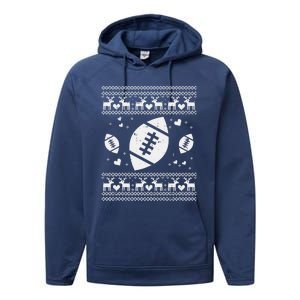 Football Ugly Christmas Sweater Ball Sport Player Boy Gift Performance Fleece Hoodie