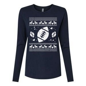 Football Ugly Christmas Sweater Ball Sport Player Boy Gift Womens Cotton Relaxed Long Sleeve T-Shirt