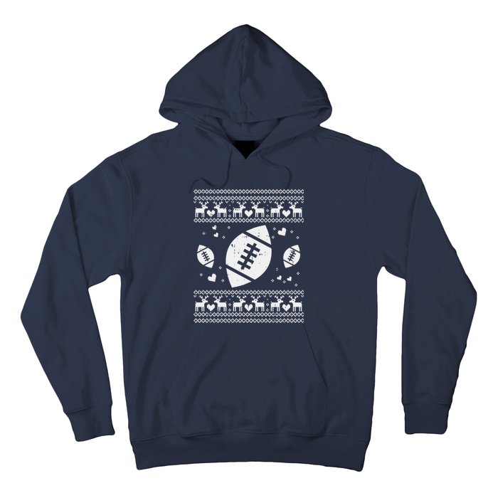 Football Ugly Christmas Sweater Ball Sport Player Boy Gift Hoodie