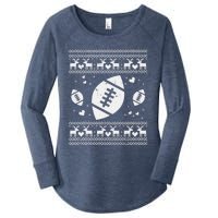 Football Ugly Christmas Sweater Ball Sport Player Boy Gift Women's Perfect Tri Tunic Long Sleeve Shirt