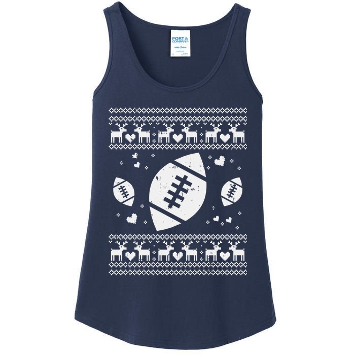 Football Ugly Christmas Sweater Ball Sport Player Boy Gift Ladies Essential Tank