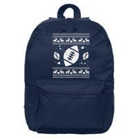 Football Ugly Christmas Sweater Ball Sport Player Boy Gift 16 in Basic Backpack