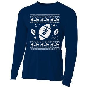 Football Ugly Christmas Sweater Ball Sport Player Boy Gift Cooling Performance Long Sleeve Crew