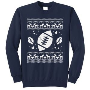 Football Ugly Christmas Sweater Ball Sport Player Boy Gift Tall Sweatshirt