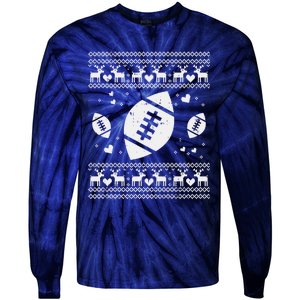 Football Ugly Christmas Sweater Ball Sport Player Boy Gift Tie-Dye Long Sleeve Shirt